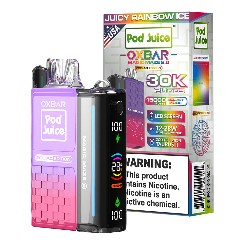 OXBAR MAGIC MAZE 2.0 30K RECHARGEABLE DISPOSABLE VAPE 5CT/DISPLAY