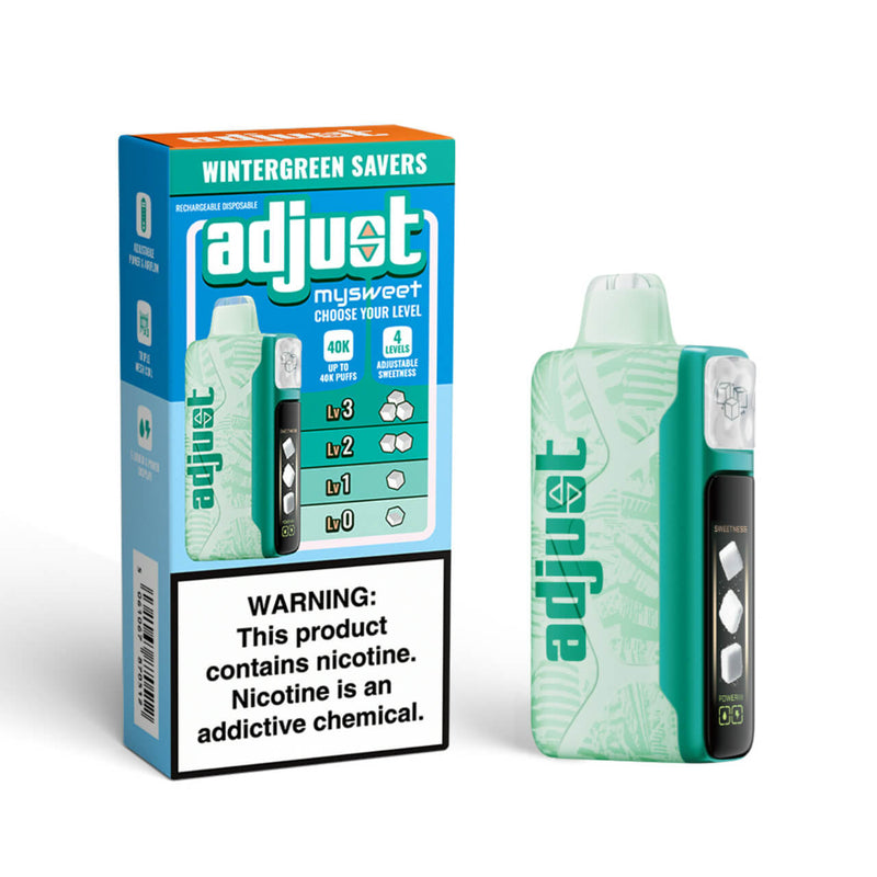 ADJUST MYSWEET 5% 40K PUFFS RECHARGEABLE DISPOSABLE VAPE 5CT/DISPLAY