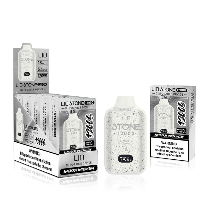 LIO STONE 12000 PUFFS RECHARGEABLE DISPOSABLE VAPE 5CT/DISPLAY