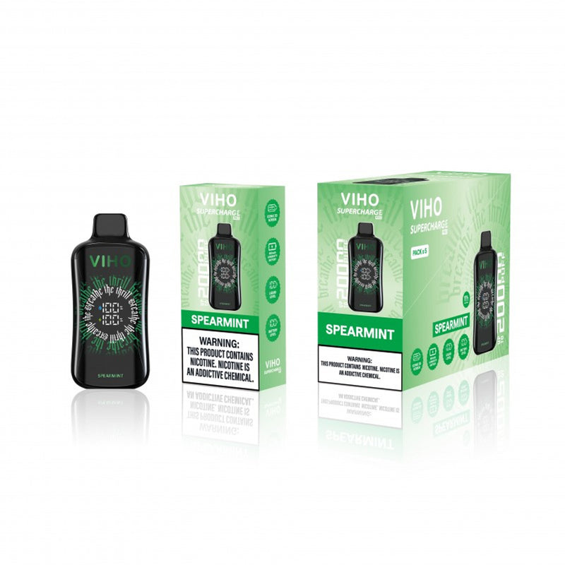 VIHO SUPERCHARGE PRO 20K PUFFS RECHARGEABLE DISPOSABLE VAPE 5CT/DISPLAY