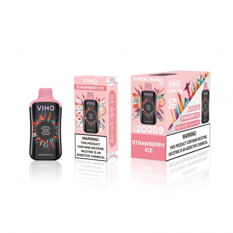 VIHO SUPERCHARGE PRO 20K PUFFS RECHARGEABLE DISPOSABLE VAPE 5CT/DISPLAY