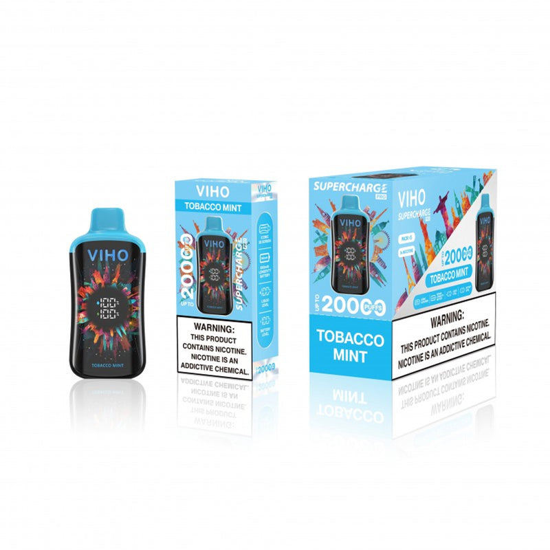 VIHO SUPERCHARGE PRO 20K PUFFS RECHARGEABLE DISPOSABLE VAPE 5CT/DISPLAY