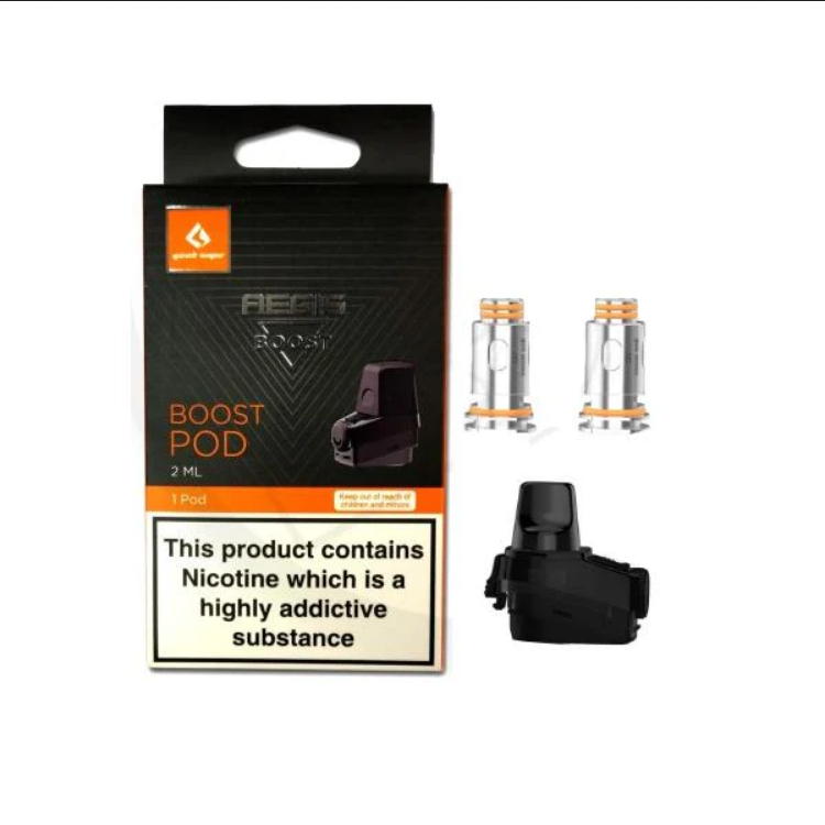 GEEKVAPE AEGIS BOOST 3.7ML REFILLABLE POD W/ 2 COILS (0.4/0.6)OHM & DRIP TIP