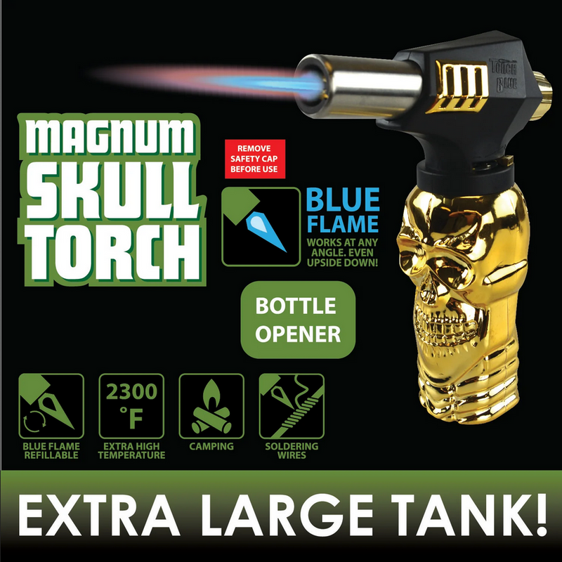 SMOKEZILLA 022593 MAGNUM SKULL TORCH 6/DISPLAY