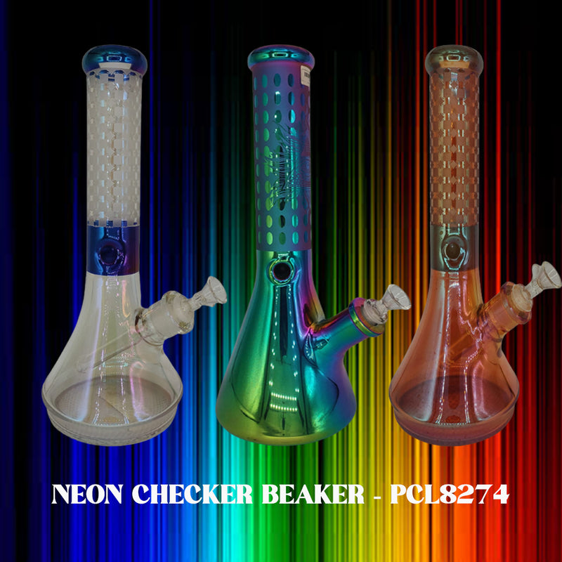 NEON CHECKER BEAKER - PCL8274  1CT