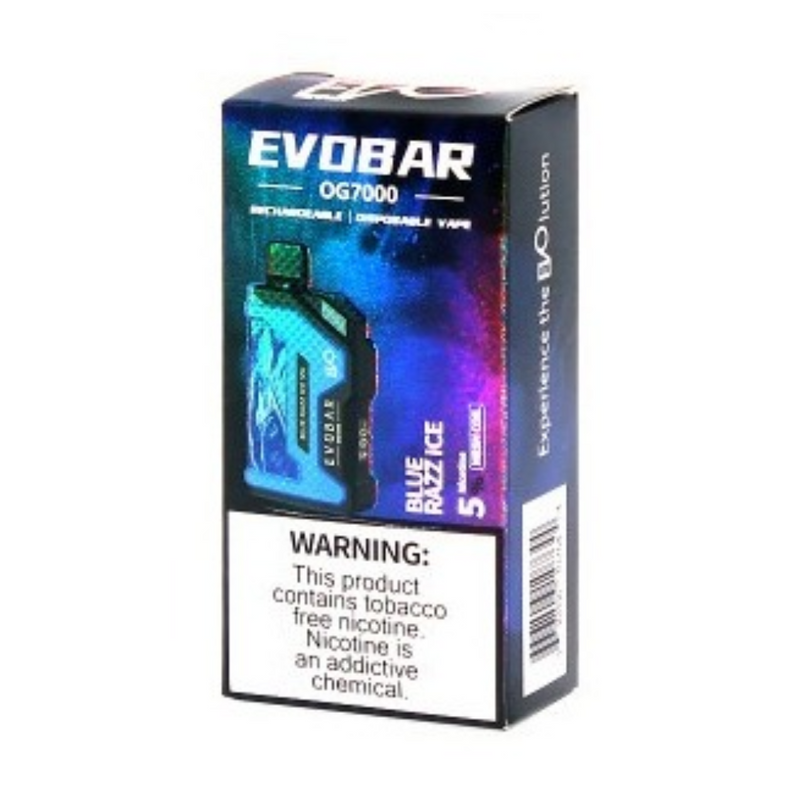 EVO BAR OG 7000 RECHARGEABLE DISPOSABLE VAPE 5CT/DISPLAY