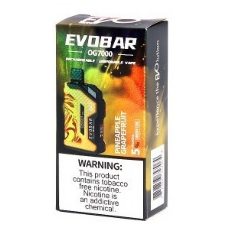 EVO BAR OG 7000 RECHARGEABLE DISPOSABLE VAPE 5CT/DISPLAY