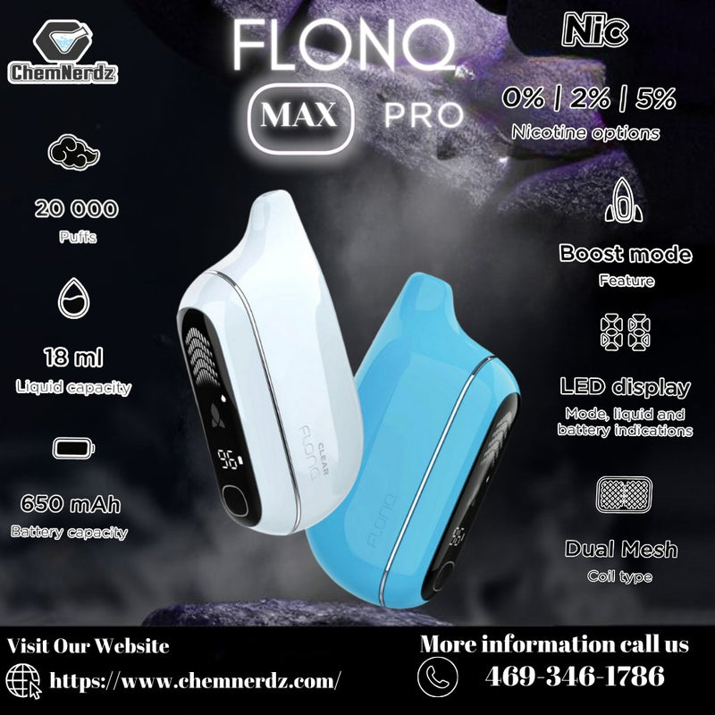 FLONQ MAX PRO 20000 PUFFS RECHARGEABLE DISPOSABLE 5CT/DISPLAY