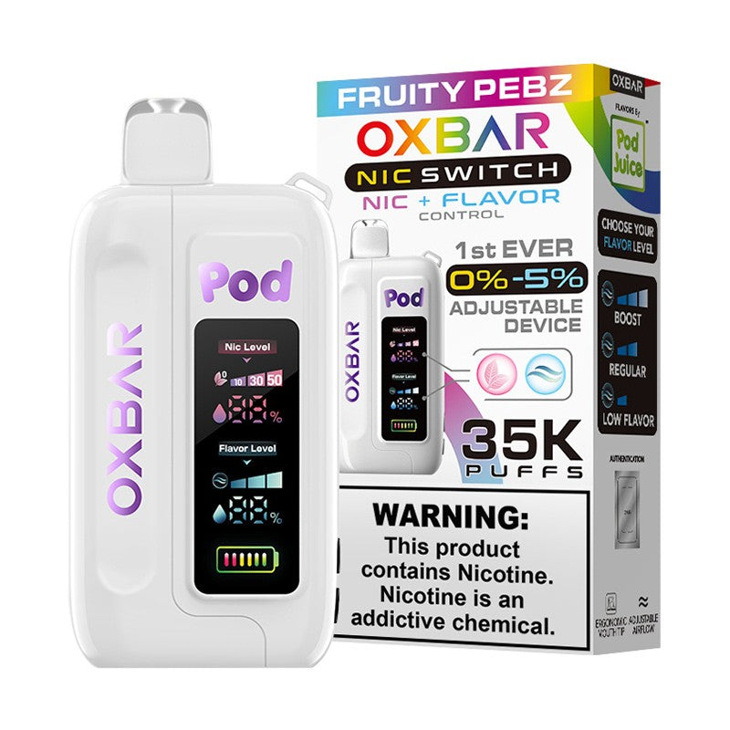 OXBAR NIC SWITCH (NIC+FLAVOR CONTROL) 35K PUFFS DISPOSABLE VAPE 5CT/DISPLAY