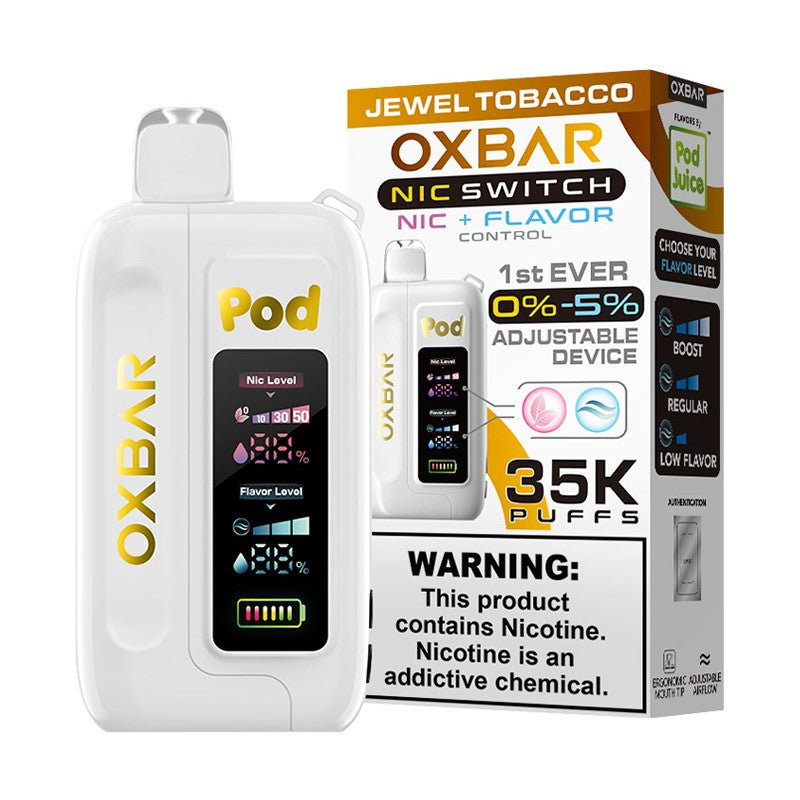 OXBAR NIC SWITCH (NIC+FLAVOR CONTROL) 35K PUFFS DISPOSABLE VAPE 5CT/DISPLAY