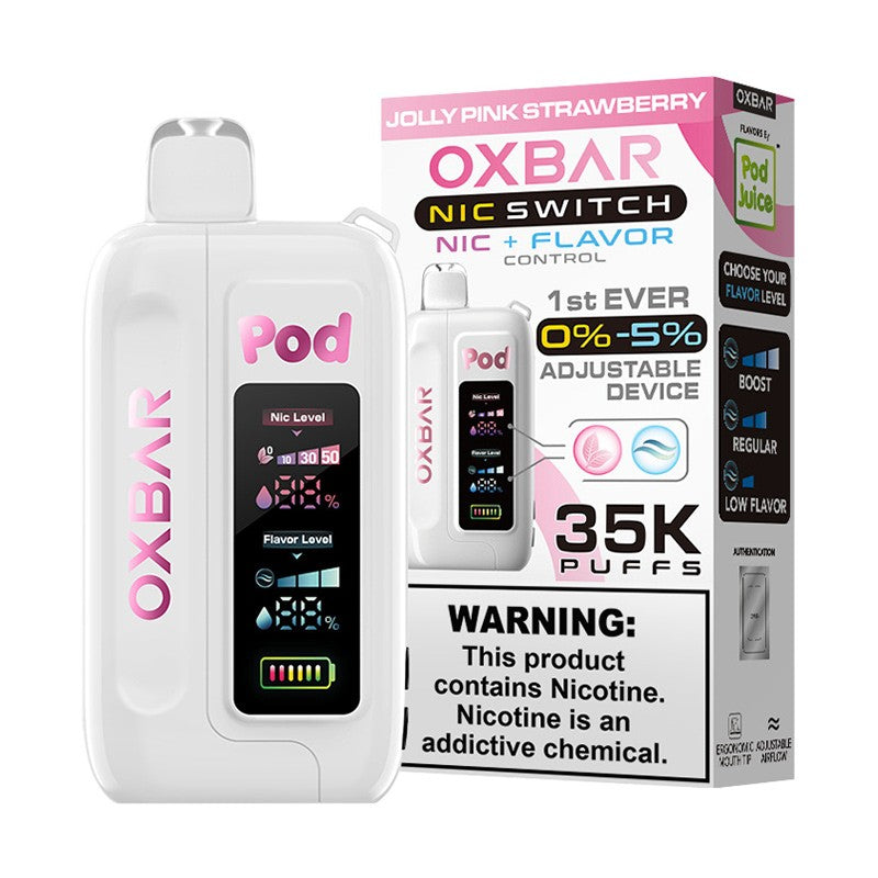 OXBAR NIC SWITCH (NIC+FLAVOR CONTROL) 35K PUFFS DISPOSABLE VAPE 5CT/DISPLAY