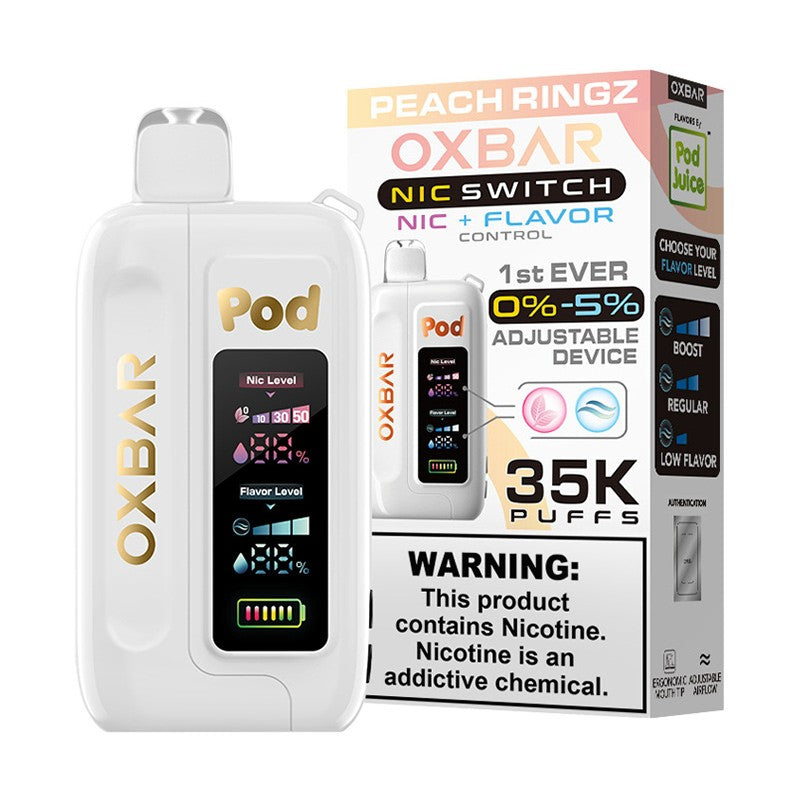 OXBAR NIC SWITCH (NIC+FLAVOR CONTROL) 35K PUFFS DISPOSABLE VAPE 5CT/DISPLAY