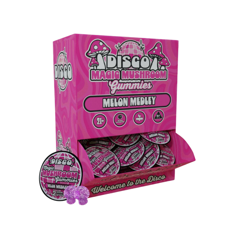 DISCO MUSHROOM 40G/BOX GUMMIES 2PK/20CT/DISPLAY