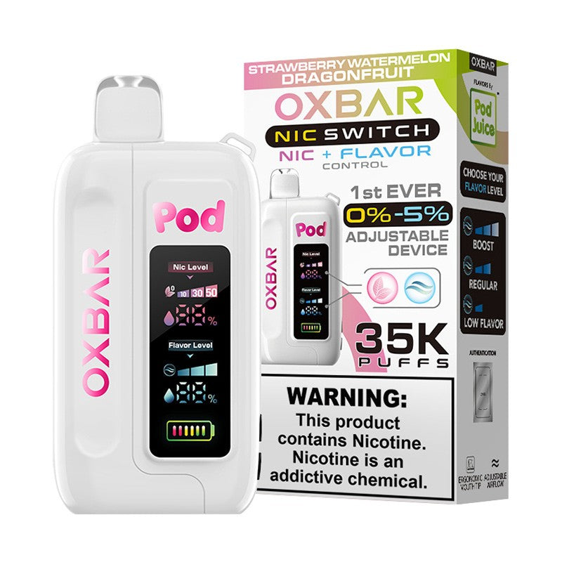 OXBAR NIC SWITCH (NIC+FLAVOR CONTROL) 35K PUFFS DISPOSABLE VAPE 5CT/DISPLAY