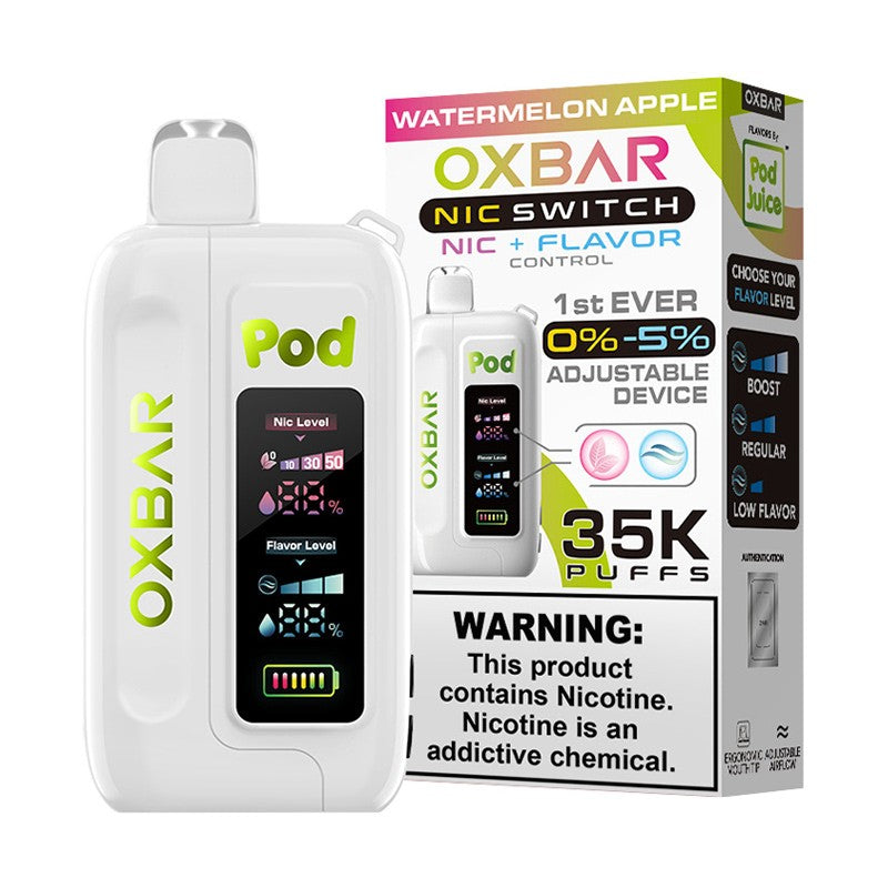 OXBAR NIC SWITCH (NIC+FLAVOR CONTROL) 35K PUFFS DISPOSABLE VAPE 5CT/DISPLAY