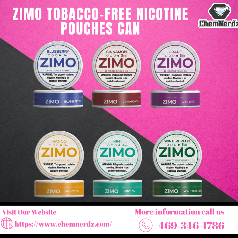 ZIMO TOBACCO-FREE NICOTINE POUCHES CAN 5CT/DISPLAY