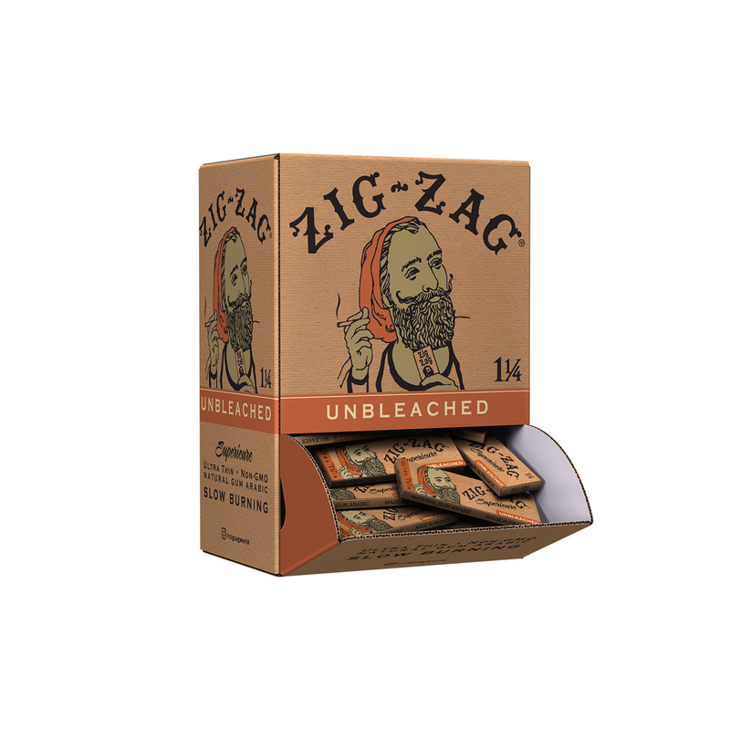 ZIG-ZAG UNBLEACHED ROLLING PAPERS 1 1/4 (48 PACKS)