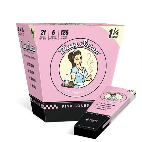 BLAZY SUSAN 1 1/4 PINK CONE 21CT/PK